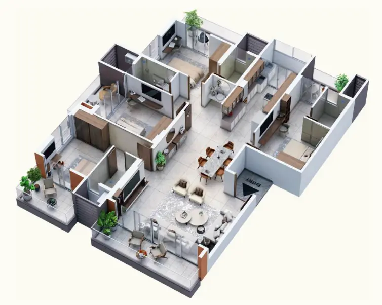 4 BHK Floor Plan