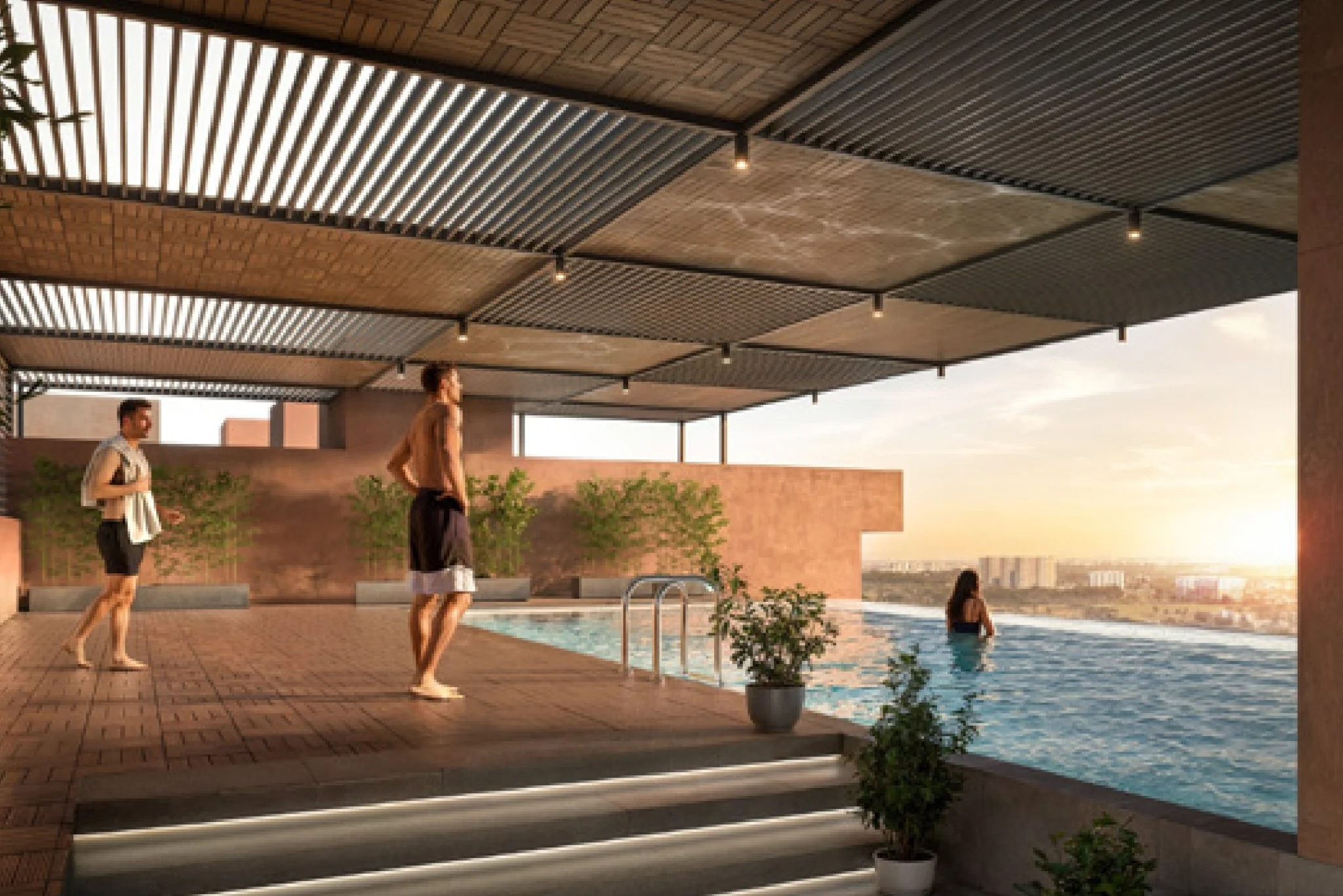 Semi-covered Swimming pool